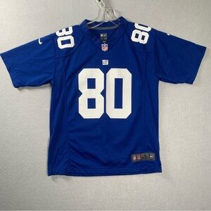 Nike On Field NFL Shirt Youth Large New York Giants #80 Victor Cruz Jersey Blue